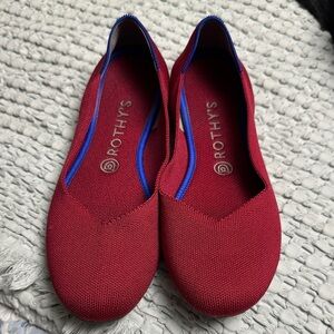 Rothy's Vibrant Red and Blue Flats